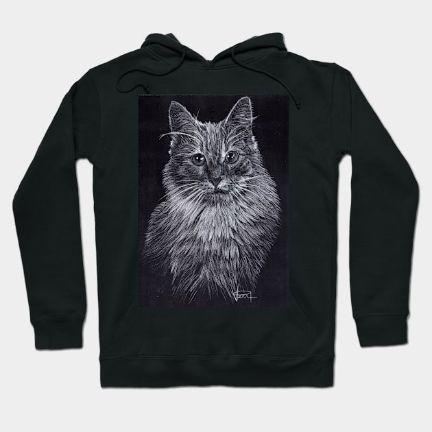 Turkish Angora Cat Hoodie by VeriArt